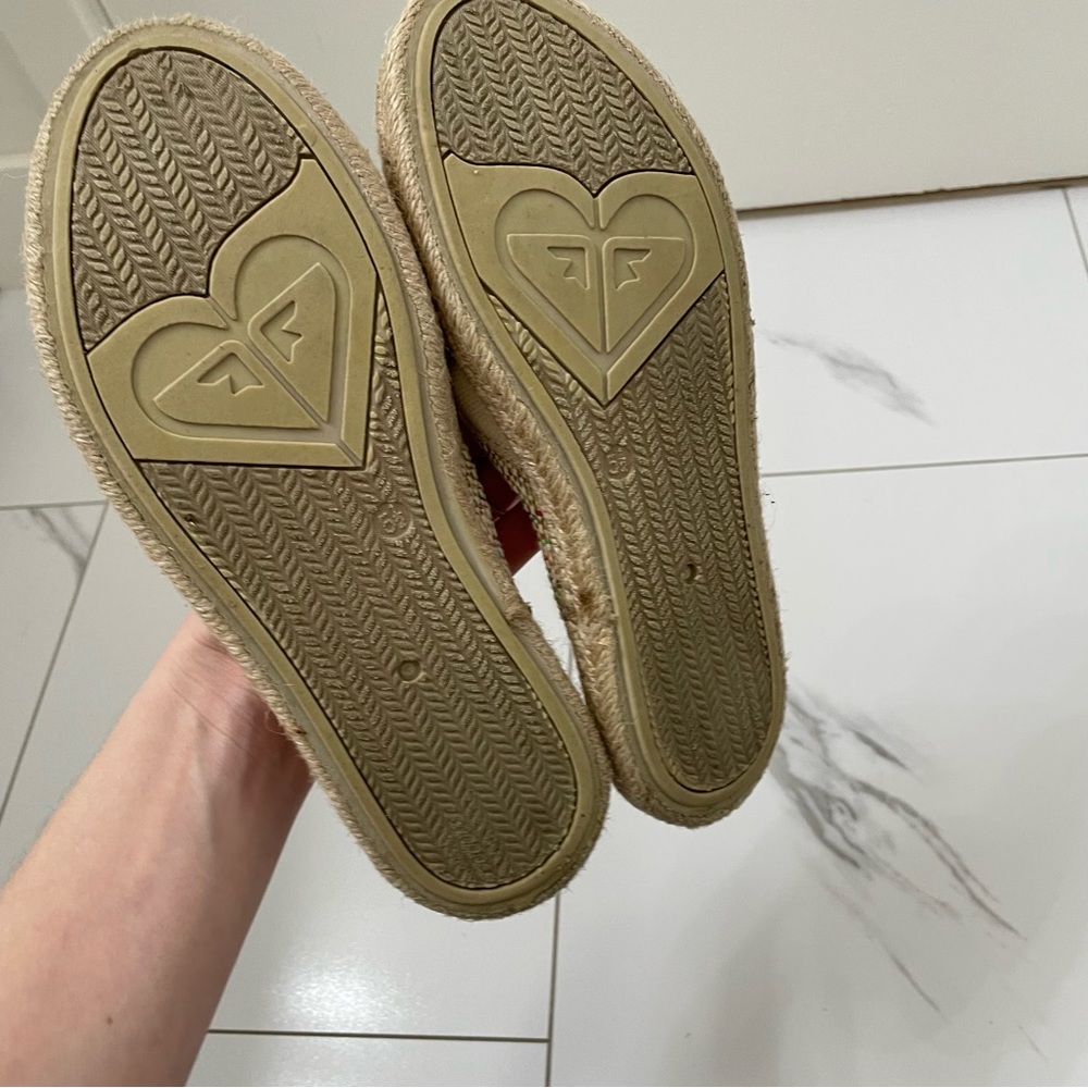 Roxy Multi Color Stripe Espadrilles Flats Shoes - Picture 3 of 4